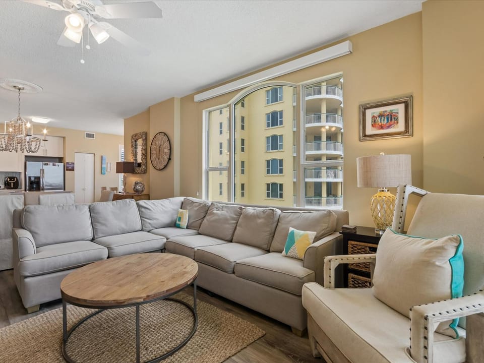 Kitchen or kitchenette, Living room, Seating area, furniture, air conditioner