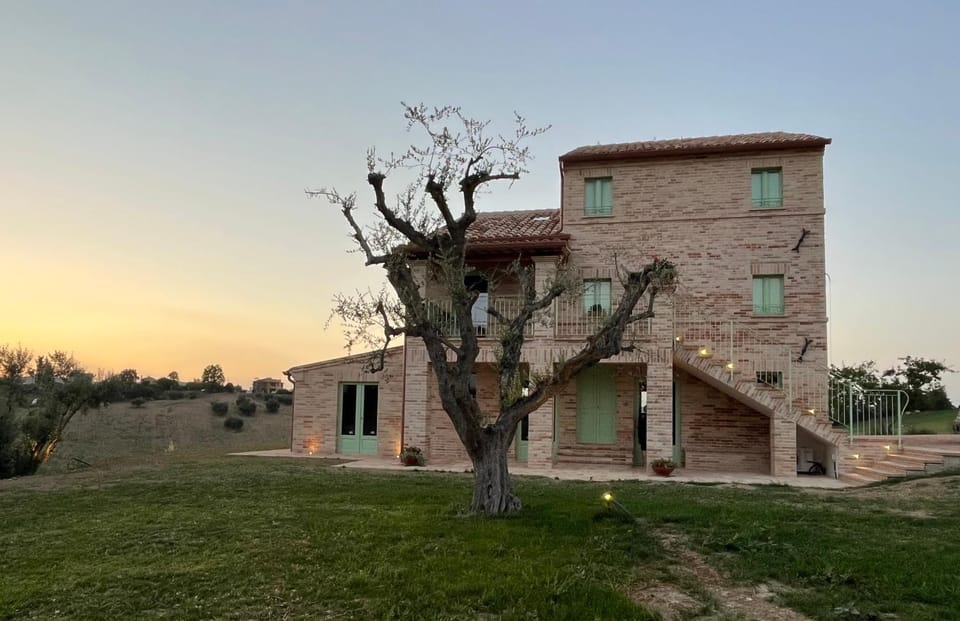 Property building, Garden, Sunset