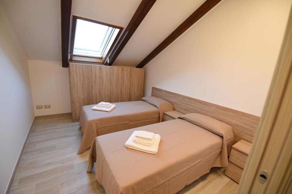 Bed, Photo of the whole room, Bedroom, towels, wardrobe