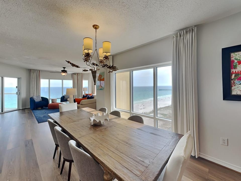 View (from property/room), Living room, Seating area, Dining area, Beach, Sea view, furniture