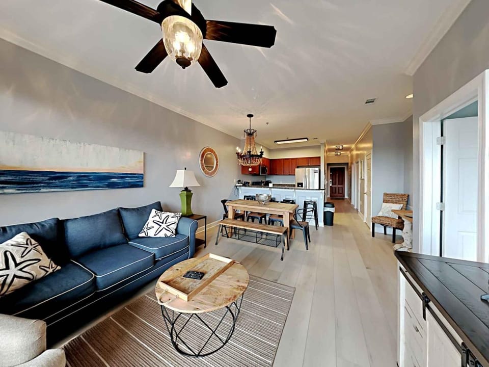 Kitchen or kitchenette, Living room, Seating area, Dining area, furniture, air conditioner