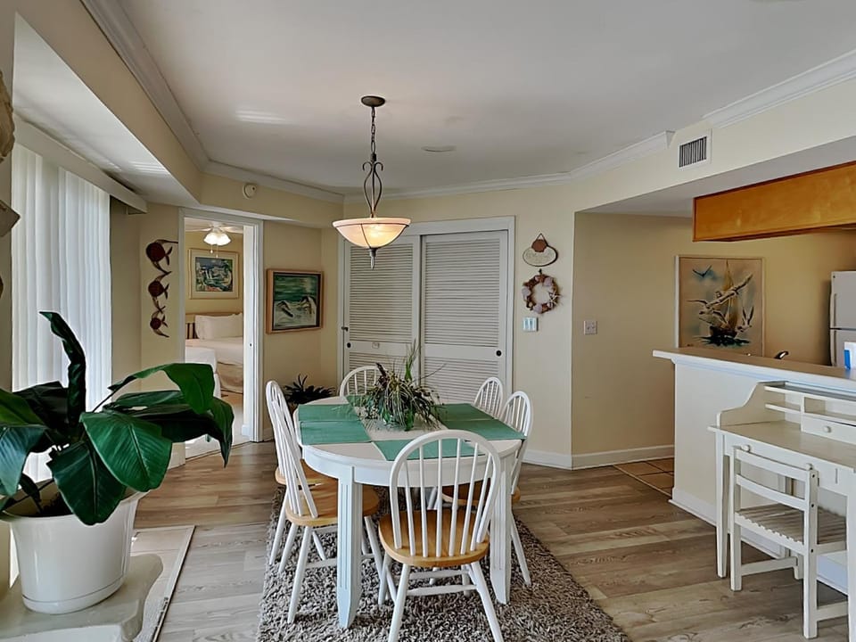 Dining area, furniture, air conditioner