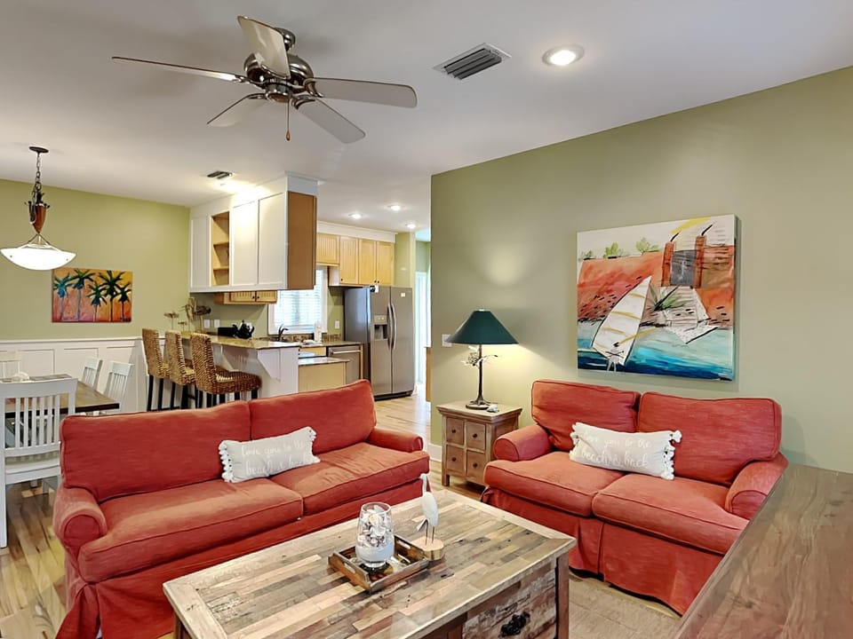 Kitchen or kitchenette, Living room, Seating area, furniture