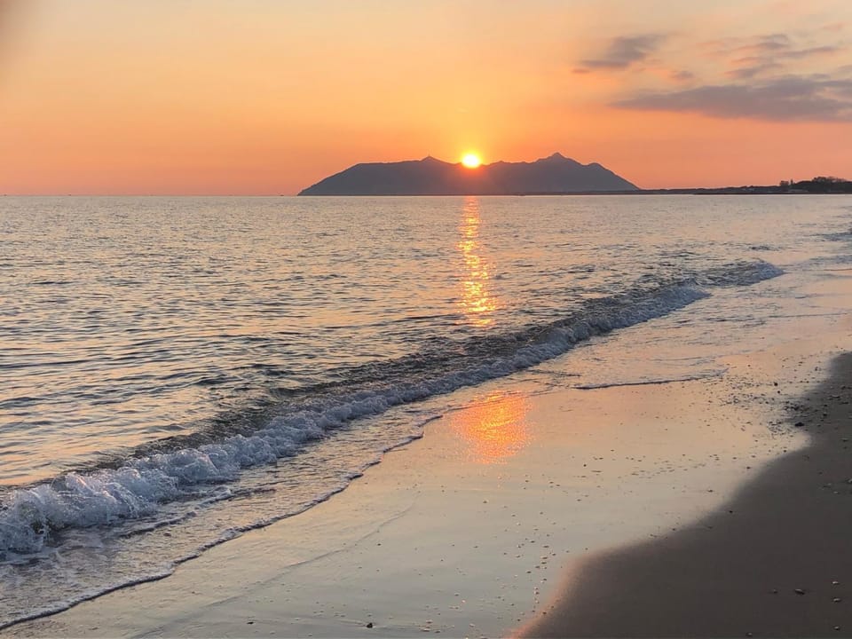 Nearby landmark, Natural landscape, Sea view, Sunset