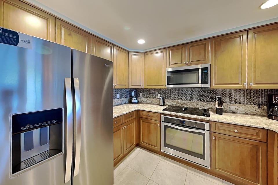 Kitchen or kitchenette, microwave, oven, stove, kitchen