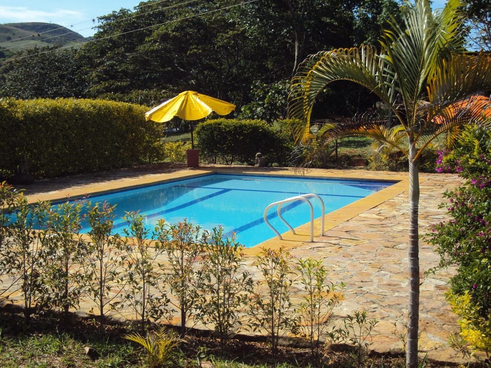 Spring, Day, Natural landscape, Garden, Garden view, Mountain view, Pool view, Swimming pool, sunbed