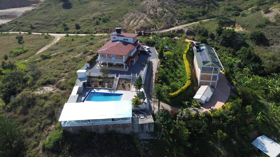 Property building, Day, Bird's eye view, Swimming pool