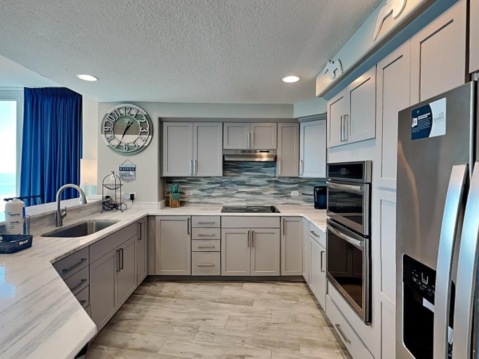 Kitchen or kitchenette, furniture, microwave, oven, kitchen