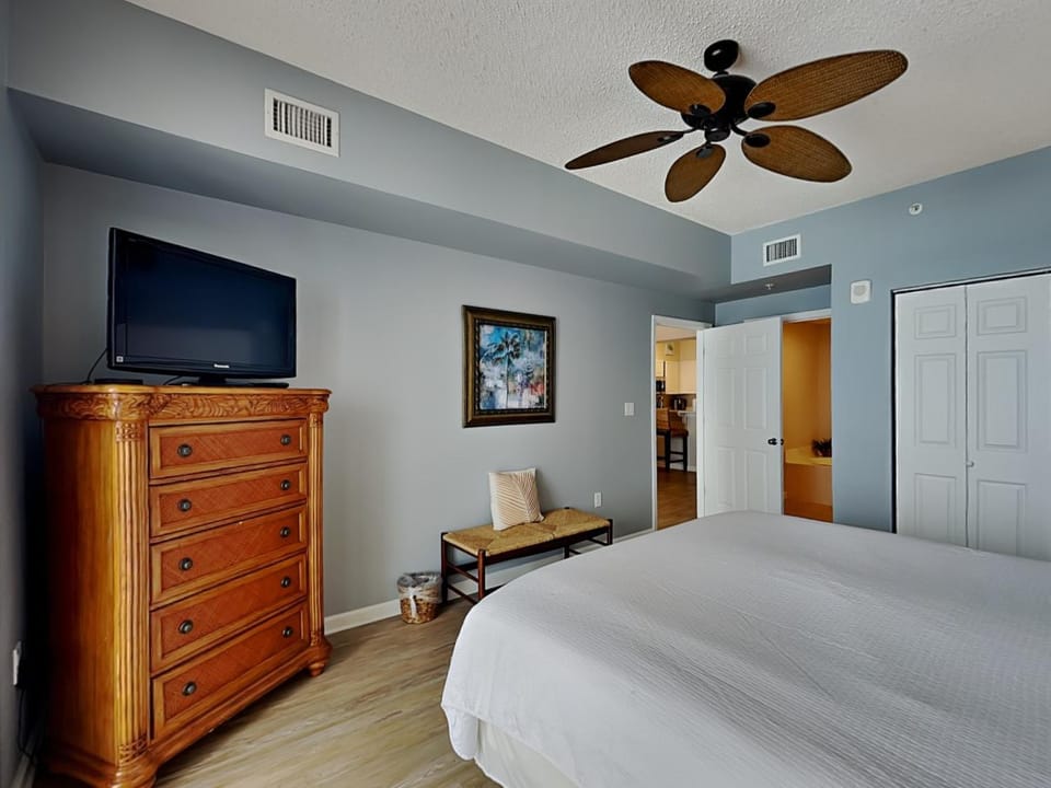 Bed, TV and multimedia, Bedroom, furniture, wardrobe, air conditioner