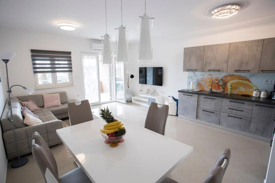 Living room, kitchen