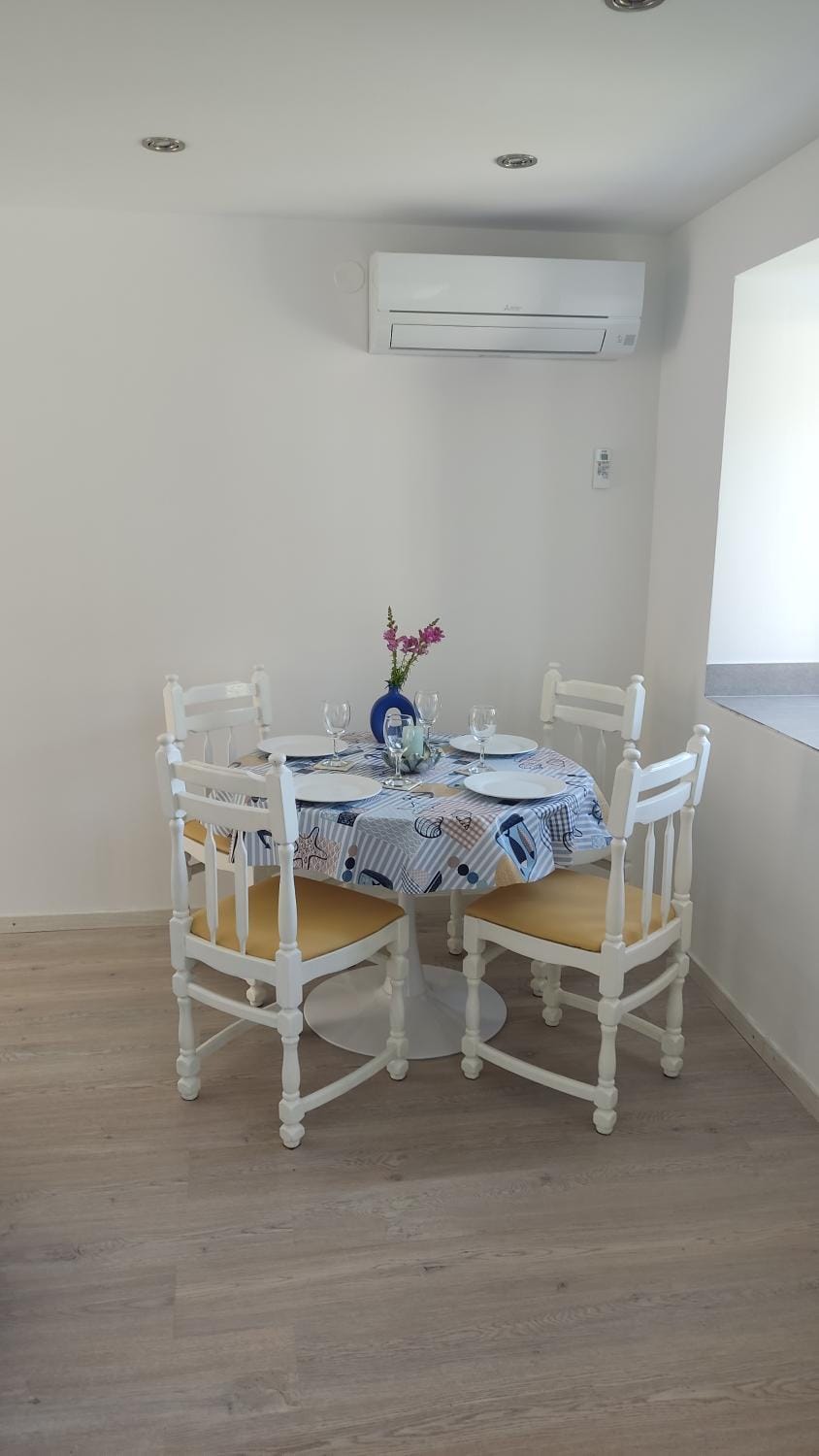 Dining area, air conditioner
