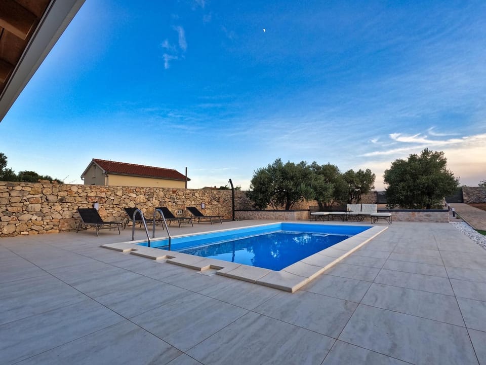 Swimming pool, Sunrise, Sunset