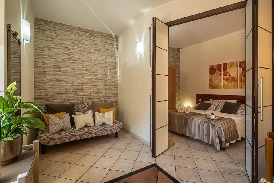 Property building, Living room, Bedroom