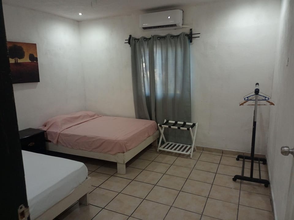 Bed, Photo of the whole room, Bedroom, air conditioner