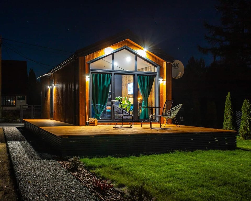 Property building, Night, Garden