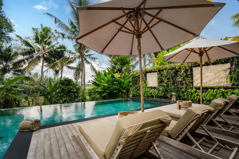 Pool view, Swimming pool, sunbed