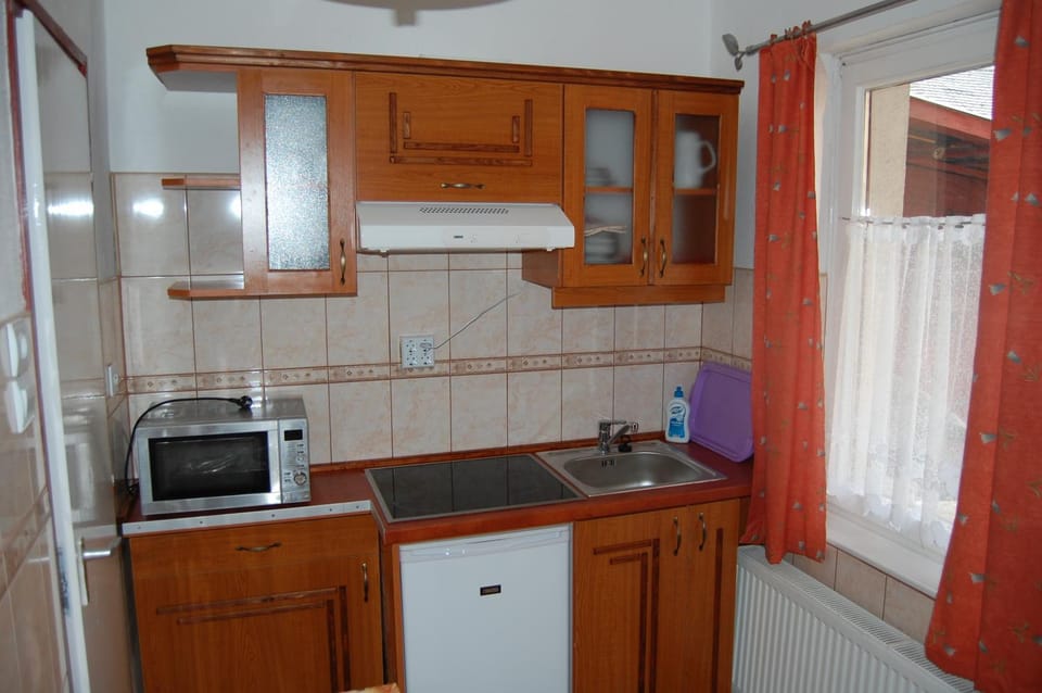 Kitchen or kitchenette, minibar, stove