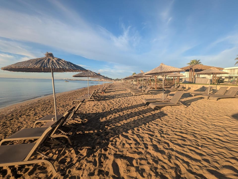 Beach, Sea view, sunbed