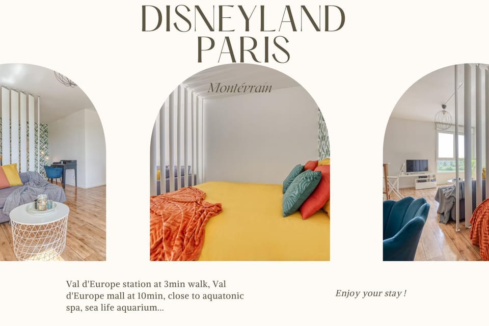 Grand studio Disney, queen size, coffee, WIFI Apartment in Île-de-France