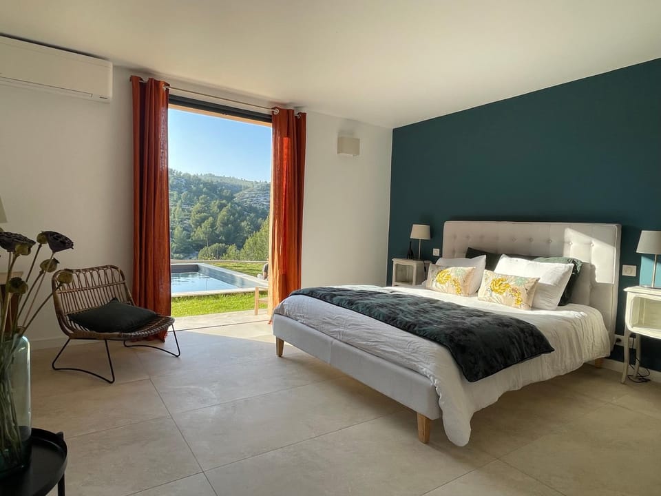 Bedroom, Garden view, Swimming pool