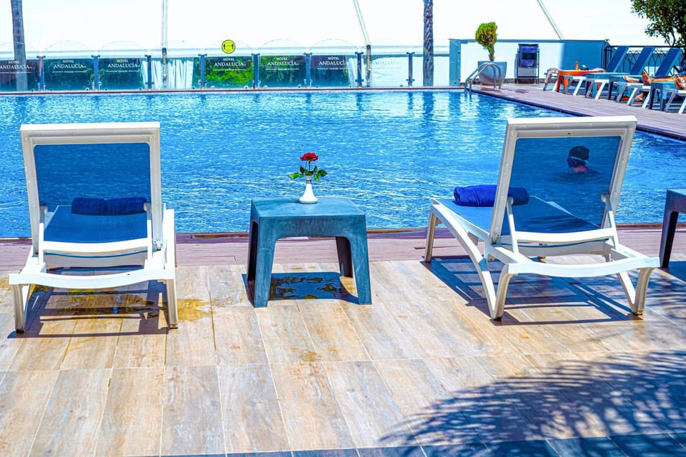 Pool view, Swimming pool, sunbed