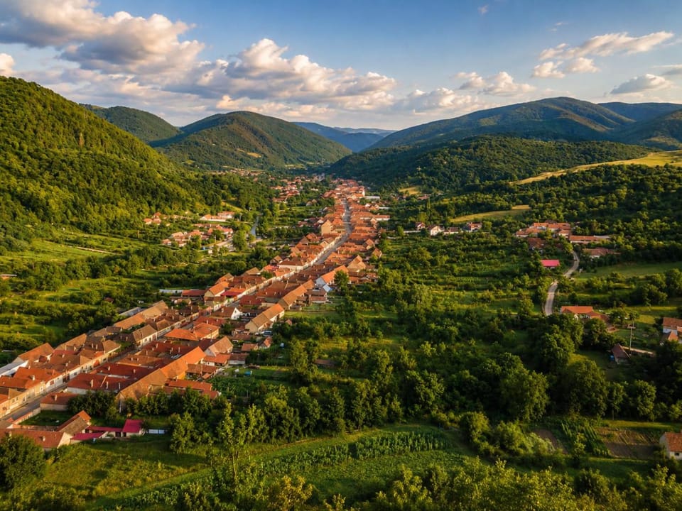 Natural landscape, Bird's eye view, Mountain view