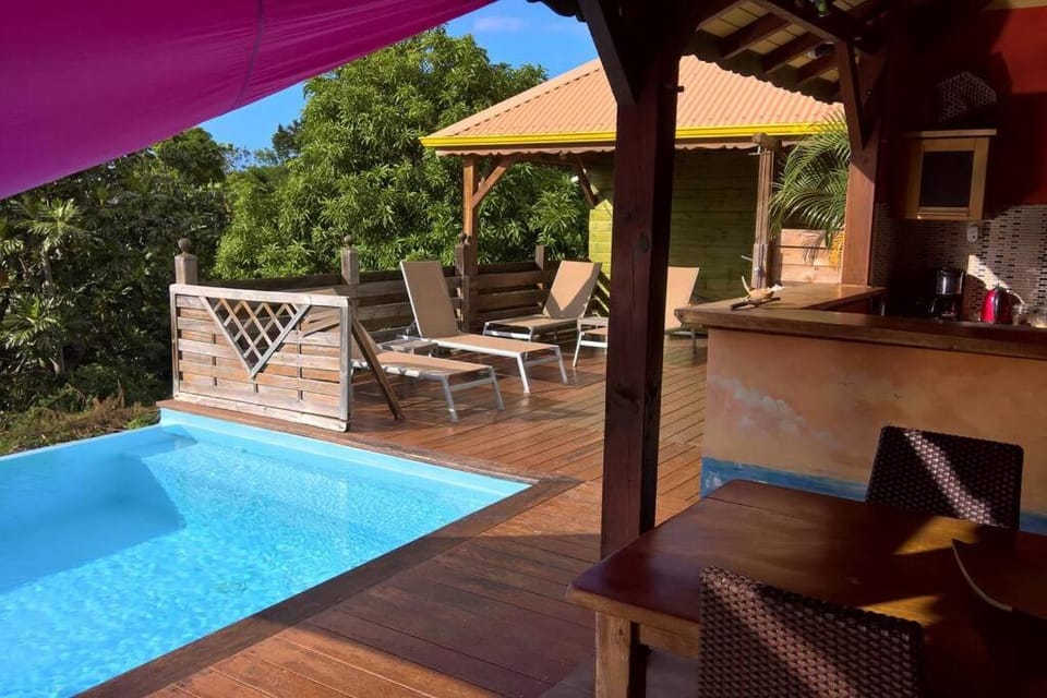 Patio, Natural landscape, Swimming pool, sunbed