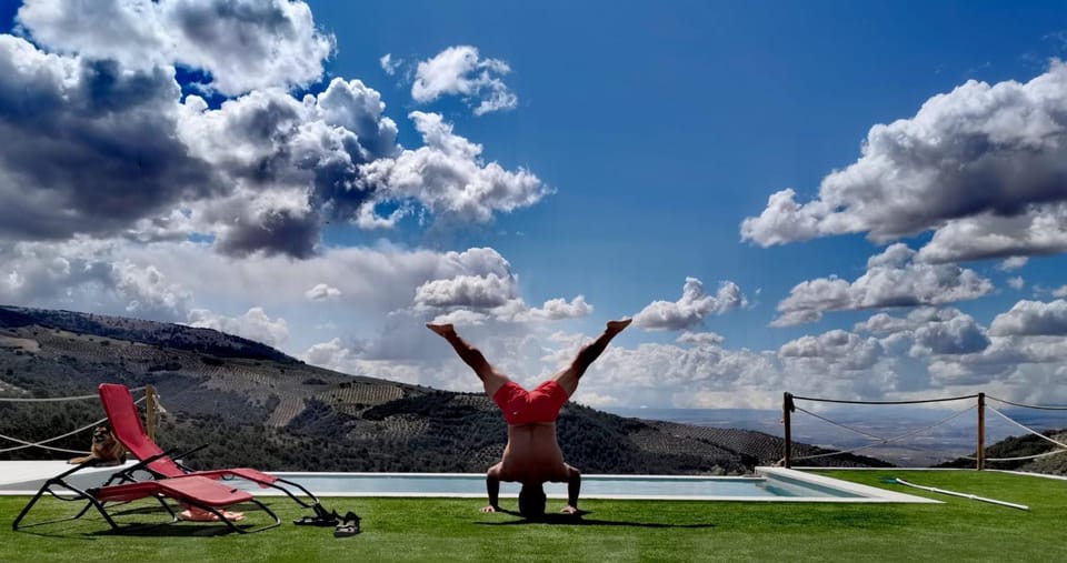 Spring, Day, People, Natural landscape, Mountain view, group of guests, sunbed
