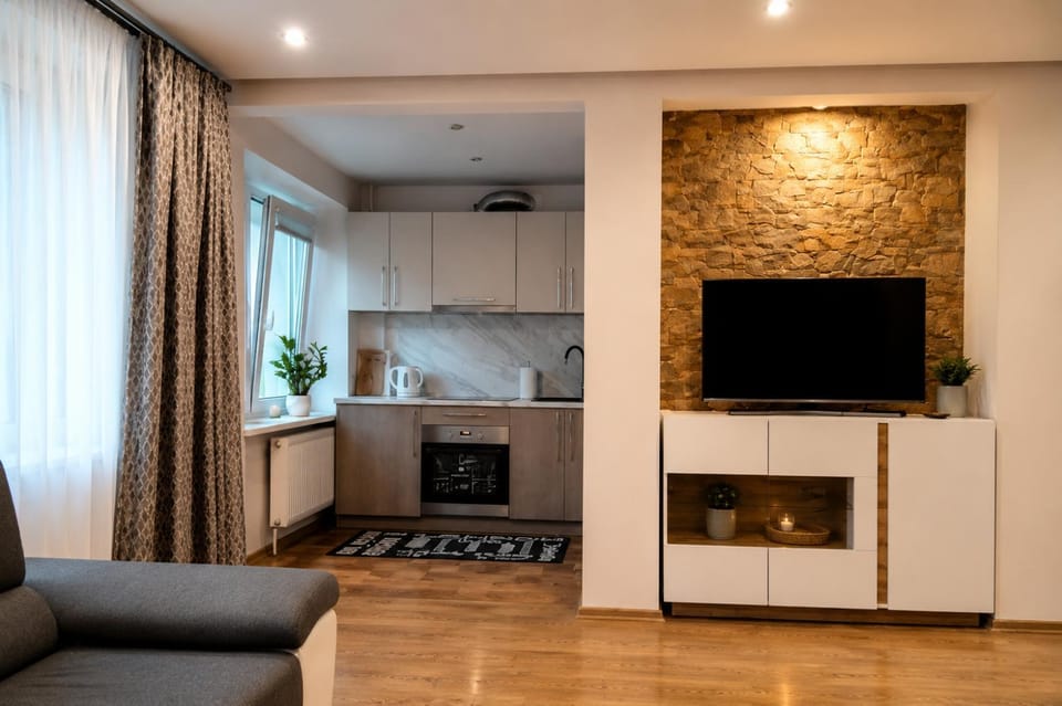 Communal lounge/ TV room, TV and multimedia, Kitchen or kitchenette, Living room, Seating area