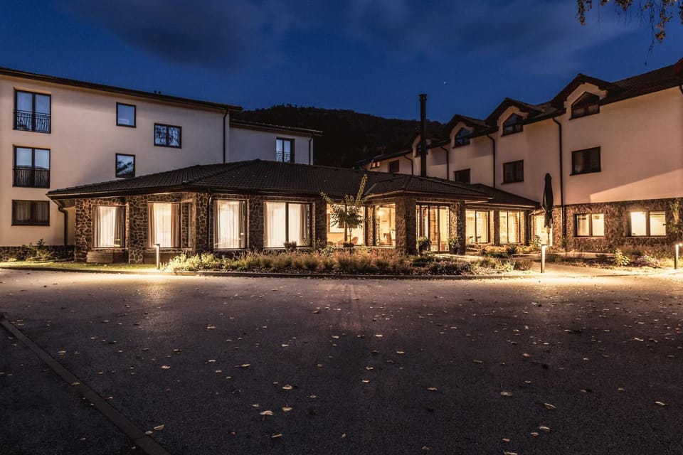 Property building, Night, Parking