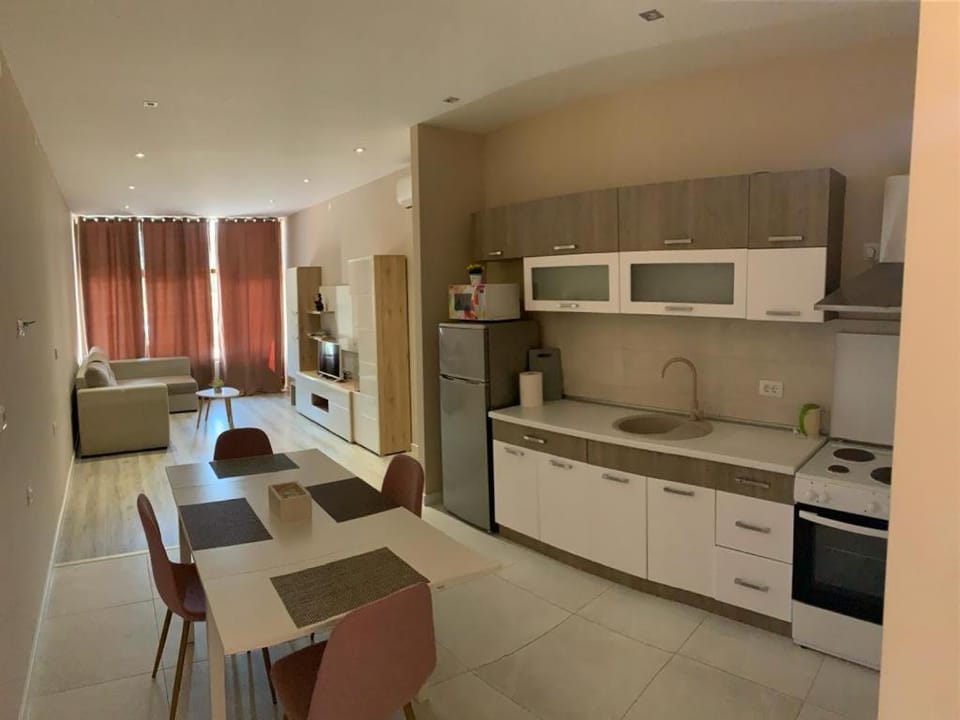 Kitchen or kitchenette, Living room, Dining area