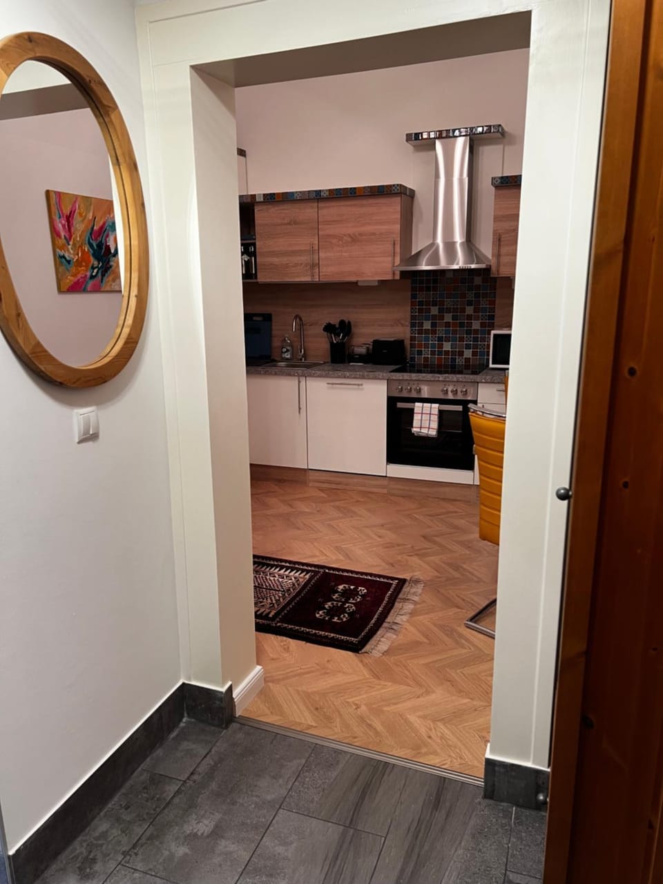 Kitchen or kitchenette, wardrobe