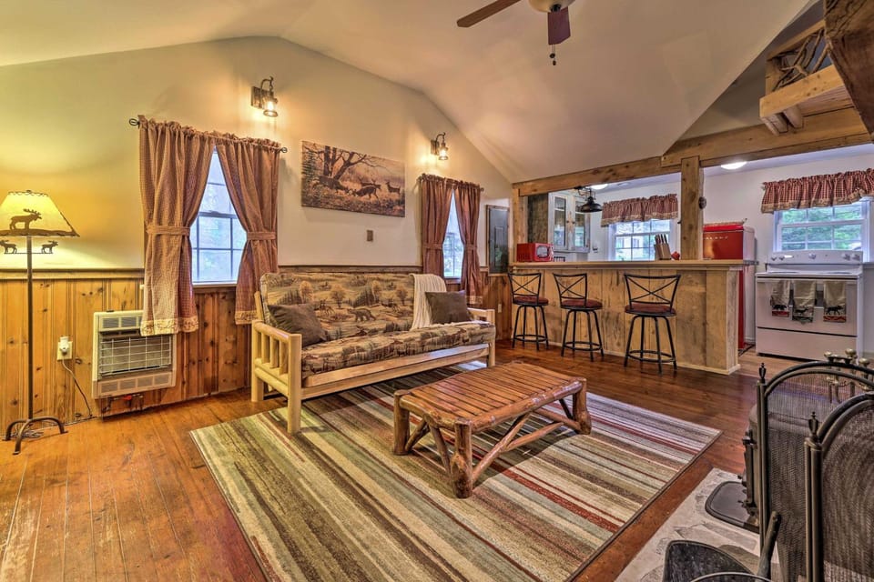 Cabin w/ Trails + Creek! 23 Mi to Camelback Slopes Cabin in Pocono Mountains