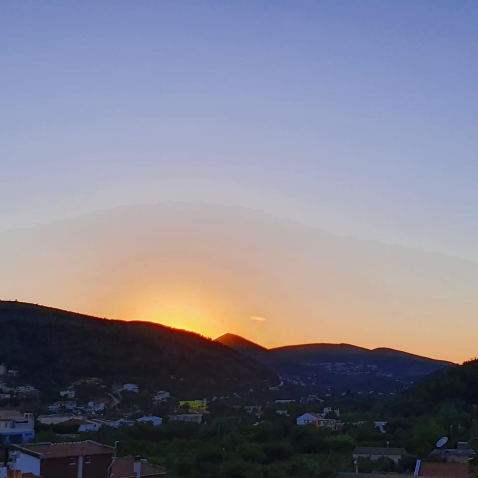 Natural landscape, View (from property/room), Balcony/Terrace, Sunset