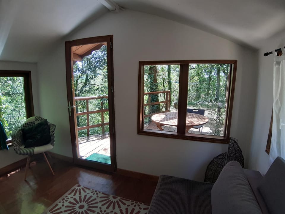 Living room, Seating area, Garden view