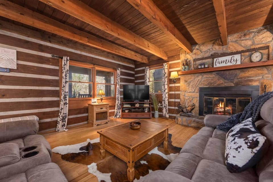 Living room, fireplace