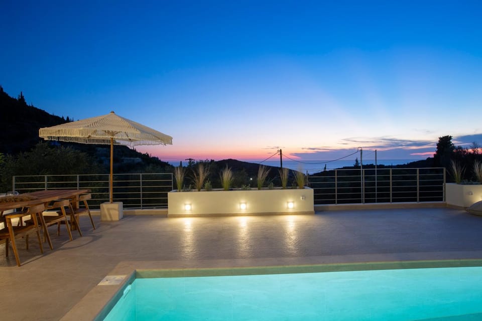 Swimming pool, Sunset