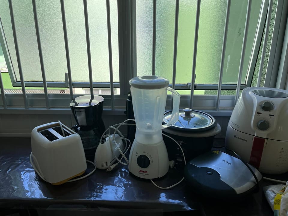 Kitchen or kitchenette, toaster