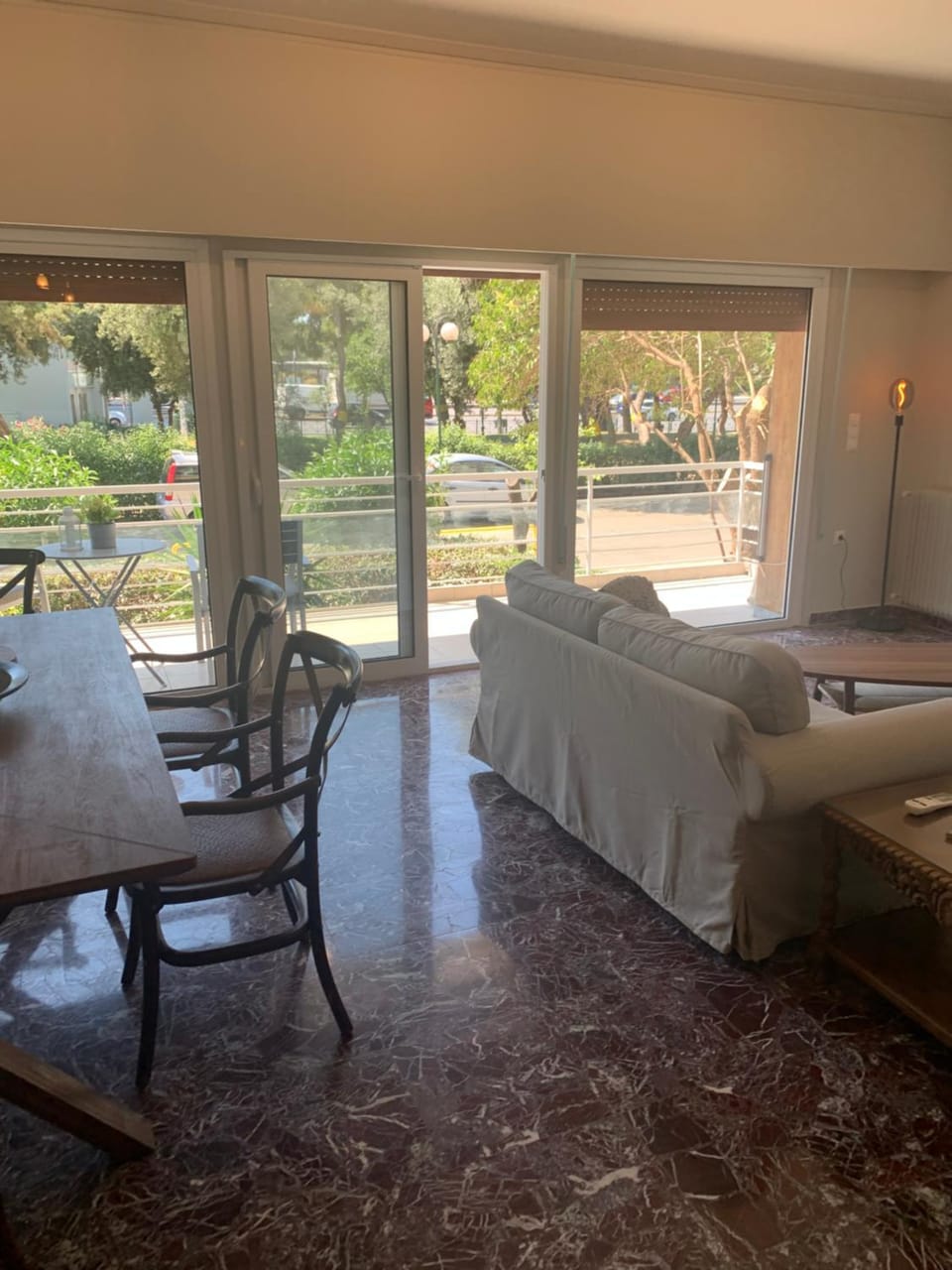 Living room, Seating area, Garden view