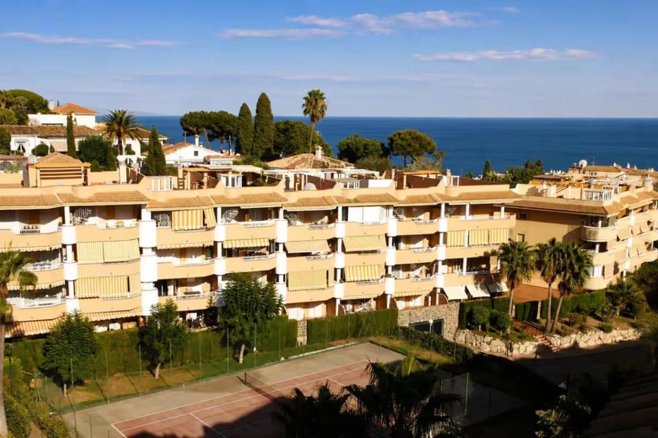 Property building, View (from property/room), Balcony/Terrace, Tennis court, Sea view