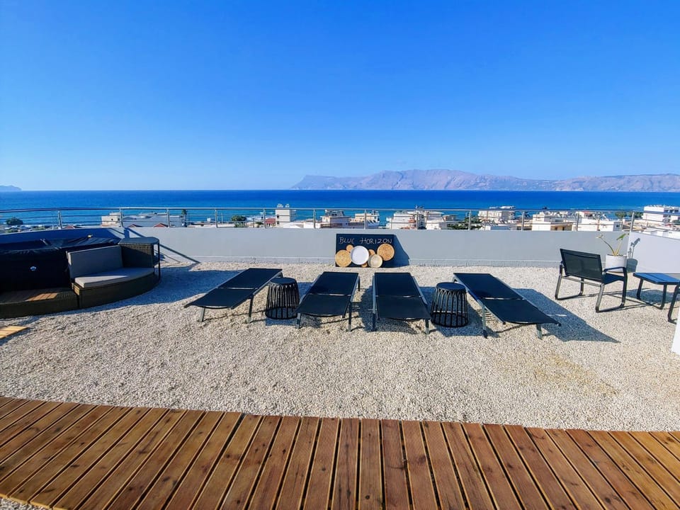 Patio, Natural landscape, View (from property/room), Beach, Sea view, sunbed