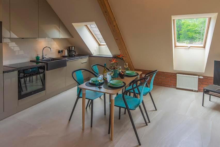 Coffee/tea facilities, Kitchen or kitchenette, Living room, Seating area, Dining area, minibar, pet friendly, stove, toaster