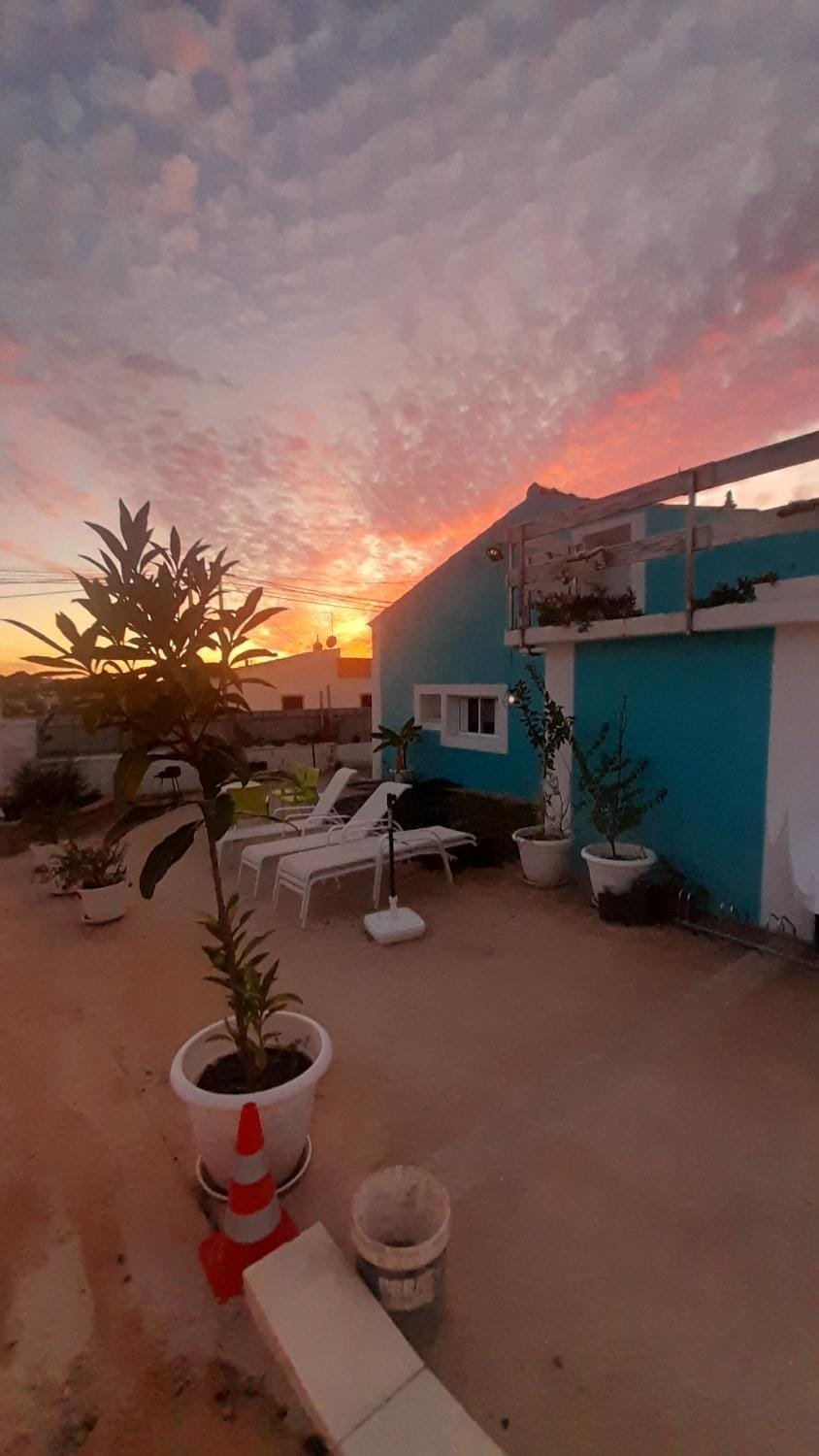 Property building, Sunset