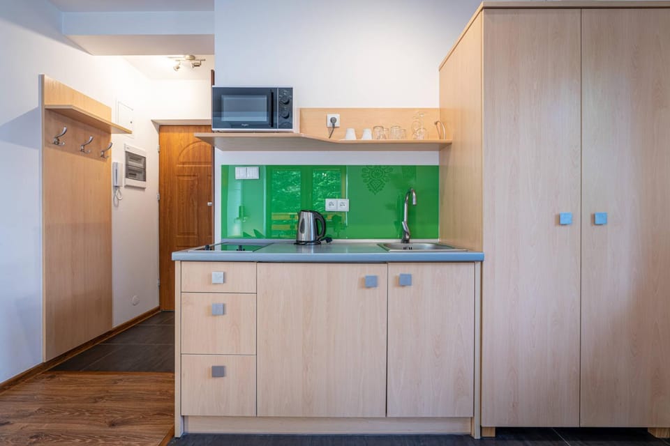 Kitchen or kitchenette, minibar