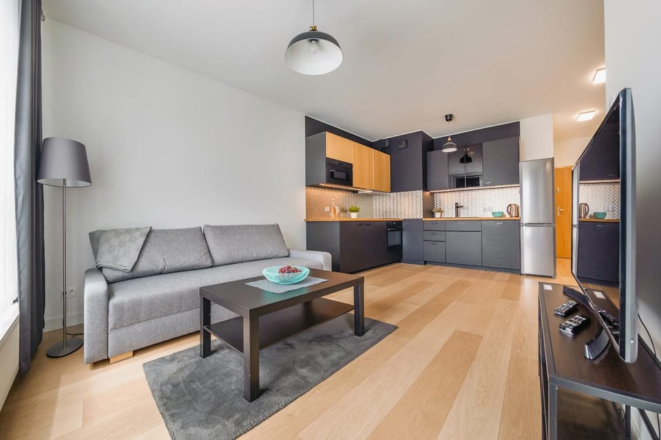 Kitchen or kitchenette, Living room, Seating area