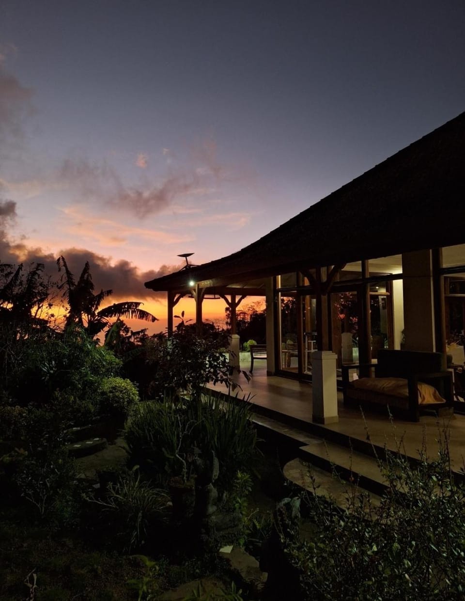 Natural landscape, Garden, Garden view, Sunset