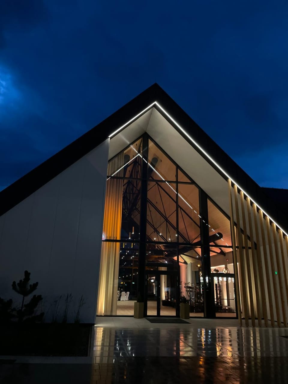 Property building, Facade/entrance, Sunset