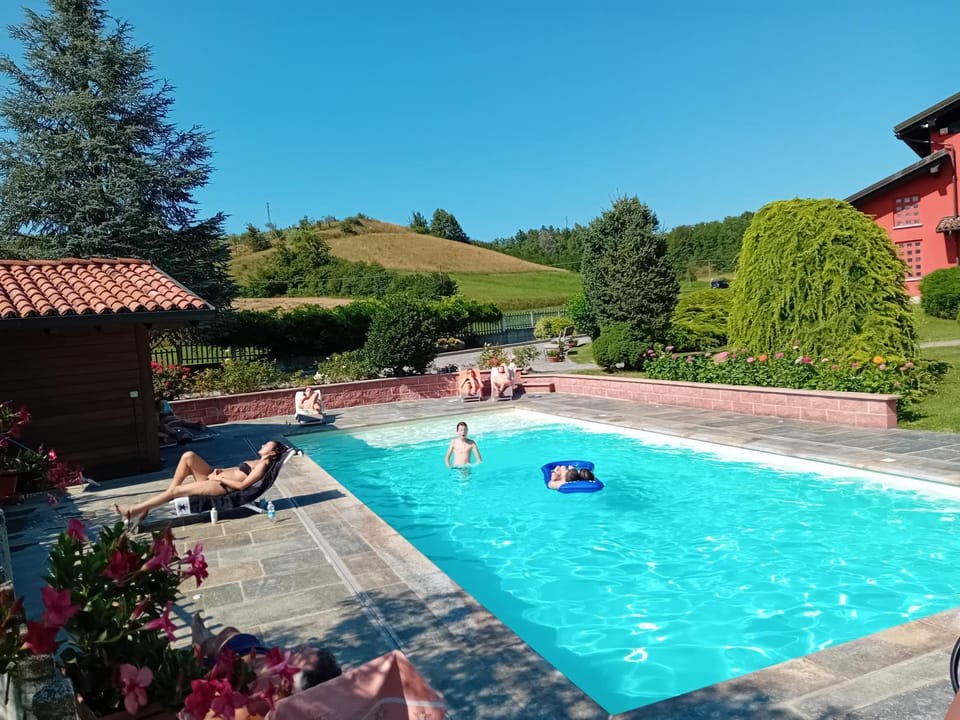 People, Natural landscape, Garden, Garden view, Pool view, Swimming pool, Swimming pool, group of guests, Public Bath, sunbed