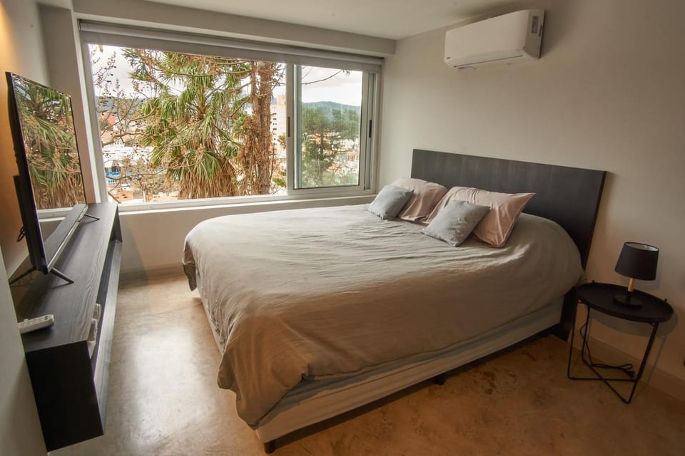 Bed, TV and multimedia, air conditioner