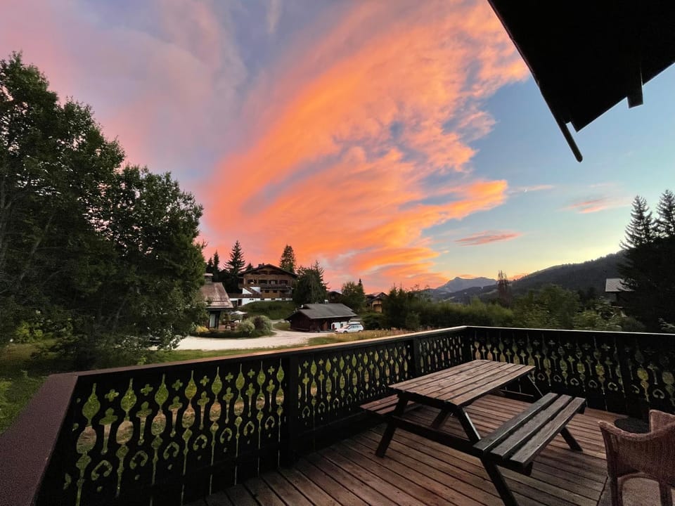 Garden, View (from property/room), Balcony/Terrace, Garden view, Mountain view, Sunset